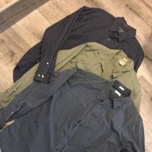 Lot of 3 Men's Sz Large Button Down Shirts